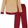 Irresistible dames huispak velours - Red Stars - Warm 2-delig huispak