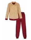 Irresistible dames huispak velours - Red Stars - Warm 2-delig huispak