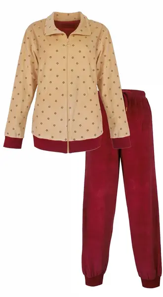 Irresistible dames huispak velours - Red Stars - Warm 2-delig huispak Irresistible dames huispak velours - Red Stars - Warm 2-delig huispak