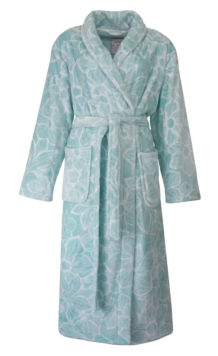 Tenderness dames badjas fleece - Aqua blauw - Warme winter ochtendjas - Copy Tenderness dames badjas fleece - Aqua blauw - Warme winter ochtendjas - Copy
