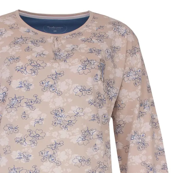 Tenderness dames pyjama Tricot lange mouw - Beige Tenderness dames pyjama Tricot lange mouw - Beige