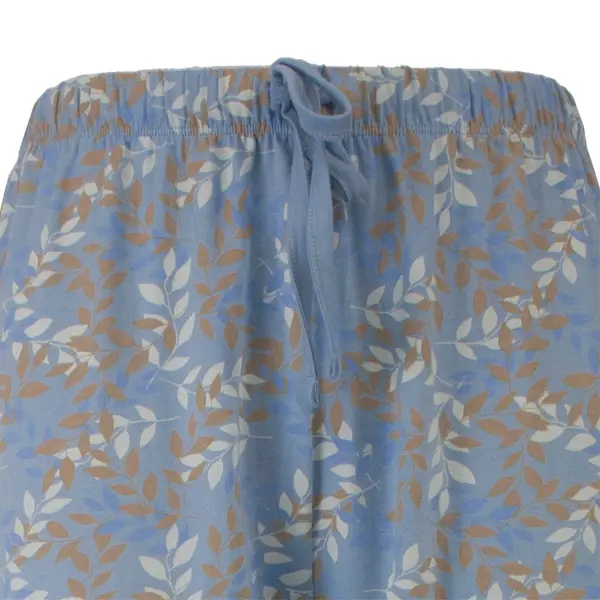 Medaillion katoenen dames pyjama lange mouw - Blue Medaillion katoenen dames pyjama lange mouw - Blue