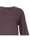 Medaillion katoenen dames pyjama lange mouw - Ton sur ton