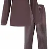 Medaillion katoenen dames pyjama lange mouw - Ton sur ton