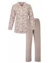 Tenderness dames pyjama - Doorknoop knoopsluiting - Beige