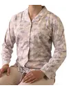 Tenderness dames pyjama - Doorknoop knoopsluiting - Beige