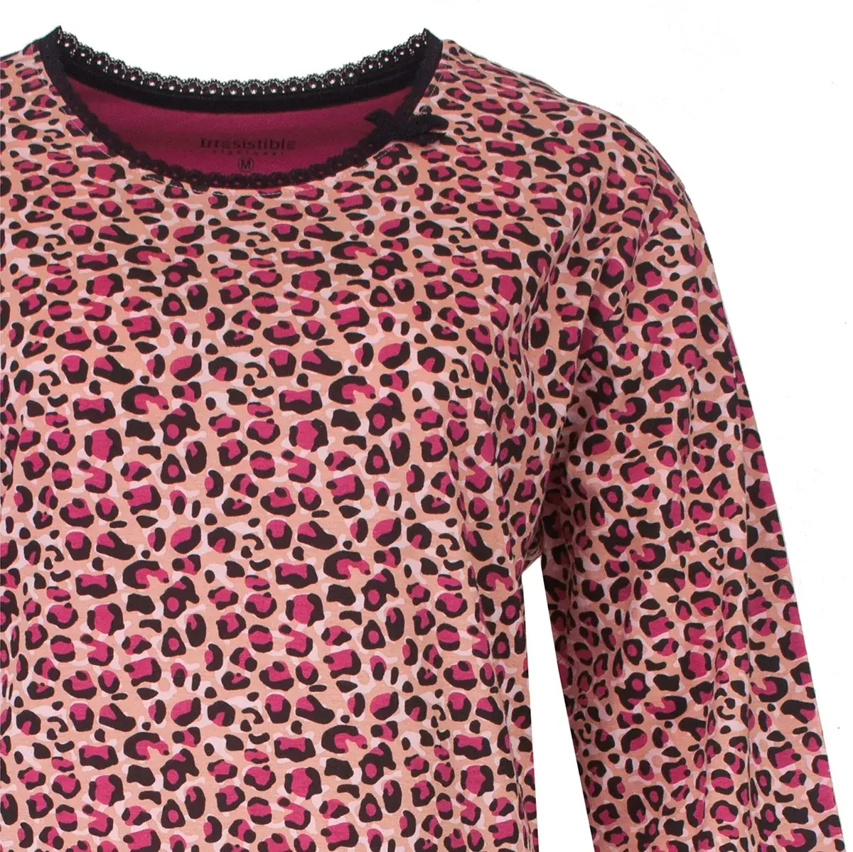 Irresistible dames nachthemd - Pink Panter - Katoen - Lange mouwen - 100% katoenen nachtjapon lange mouw Irresistible dames nachthemd - Pink Panter - Katoen - Lange mouwen - 100% katoenen nachtjapon lange mouw