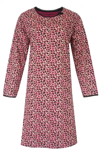 Irresistible dames nachthemd - Pink Panter - Katoen - Lange mouwen - 100% katoenen nachtjapon lange mouw Irresistible dames nachthemd - Pink Panter - Katoen - Lange mouwen - 100% katoenen nachtjapon lange mouw