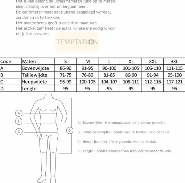 Temptation dames nachthemd lange mouw "Good Night" Temptation dames nachthemd lange mouw "Good Night"