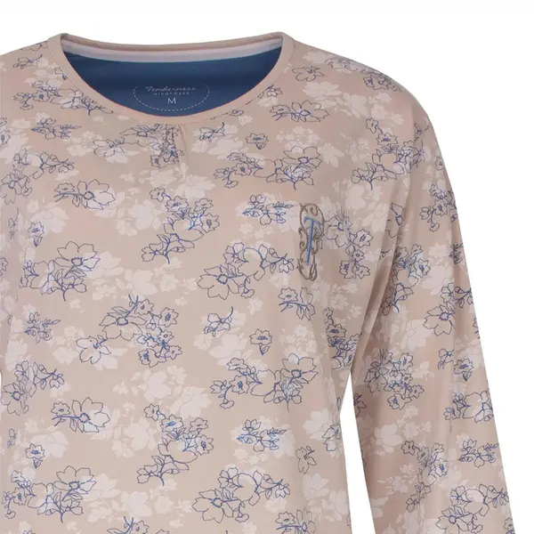 Tenderness dames nachthemd lange mouw - Earth Flower Tenderness dames nachthemd lange mouw - Earth Flower