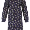 Medaillon dames nachthemd lange mouw - Dark Blue