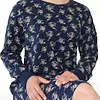 Medaillon dames nachthemd lange mouw - Dark Blue