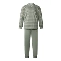 Gentlemen tricot heren pyjama - Vhals-Khaki Gentlemen tricot heren pyjama - Vhals-Khaki