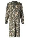 Lunatex dames nachthemd - Warme Dikke Tricot - Leaves - Katoenen dames nachtjapon
