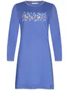 Rebelle dames nachthemd lange mouw -Blauw