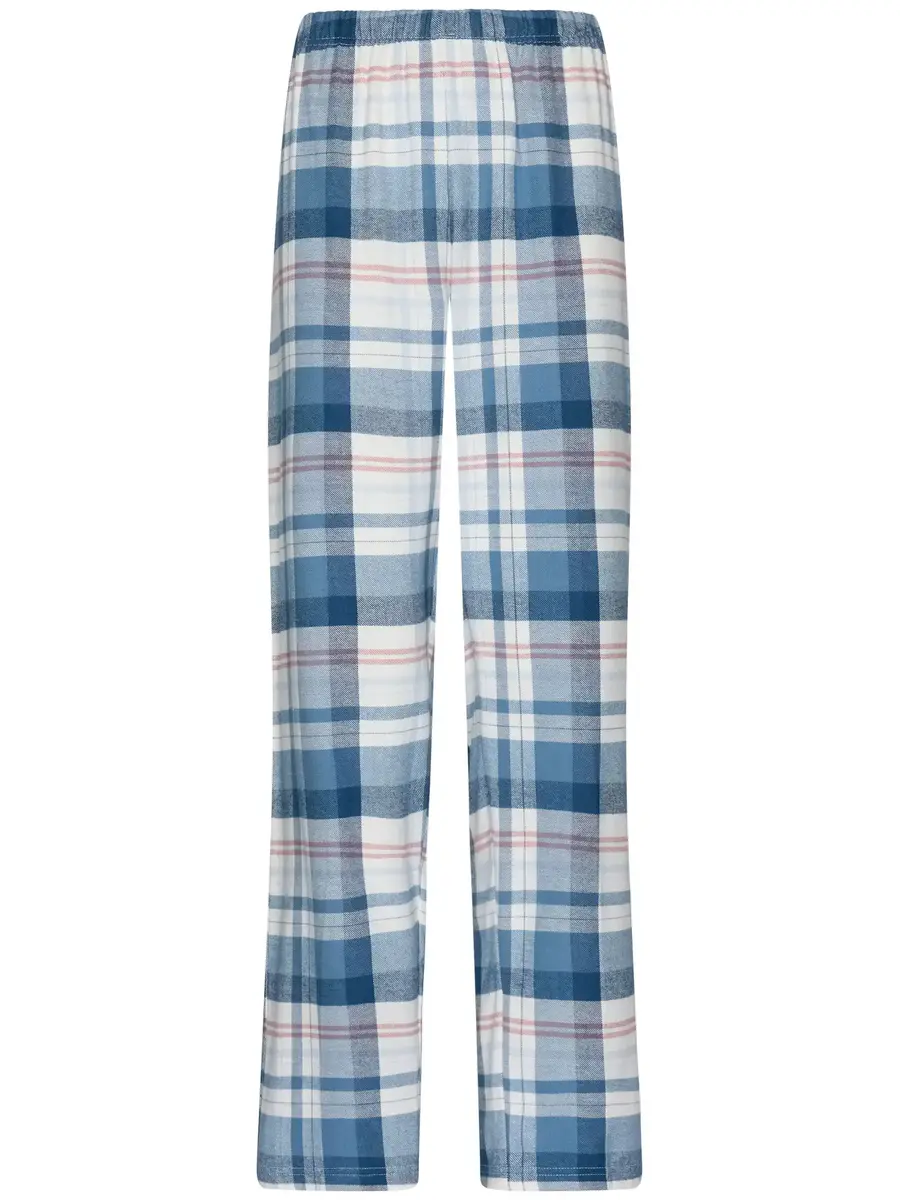 Pastunette Dames Pyjama Flanel met knoopsluiting - Blauw