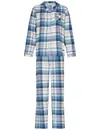 Pastunette Dames Pyjama Flanel met knoopsluiting - Blauw