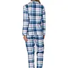 Pastunette Dames Pyjama Flanel met knoopsluiting - Blauw