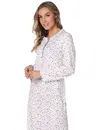 Pastunette Dames nachthemd katoen met lange mouwen - Wit - 100% katoenen nachtjapon dames - Copy