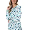 Pastunette dames nachthemd met knoopsluiting - Groen