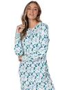 Pastunette dames nachthemd met knoopsluiting - Groen