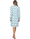Pastunette dames nachthemd met knoopsluiting - Groen
