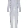 Pastunette Dames Pyjama met knoopsluiting - Blauw streep