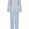 Pastunette dames katoenen pyjama lange mouwen - Blauw