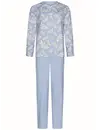 Pastunette dames katoenen pyjama lange mouwen - Blauw