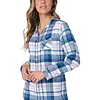 Pastunette dames nachthemd Flanel met knoopsluiting- Blauw