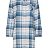 Pastunette dames nachthemd Flanel met knoopsluiting- Blauw