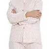 Lunatex flanellen pyjama dames - Classic egg
