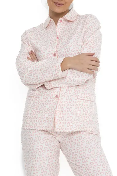 Lunatex flanellen pyjama dames - Classic egg Lunatex flanellen pyjama dames - Classic egg