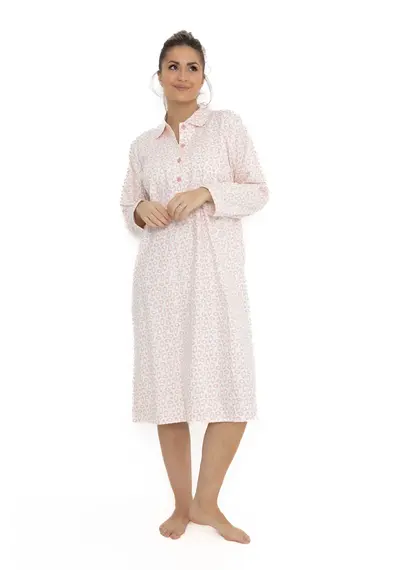 Lunatex flanellen nachthemd dames - Classic egg Lunatex flanellen nachthemd dames - Classic egg