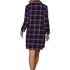 Rebelle dames nachthemd Flanel met knoopsluiting- Donkerblauw