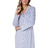 Pastunette dames nachthemd met knoopsluiting-Blauw streep