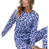 Rebelle Dames Pyjama katoen met lange mouwen - Leopard Lilac