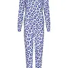 Rebelle Dames Pyjama katoen met lange mouwen - Leopard Lilac