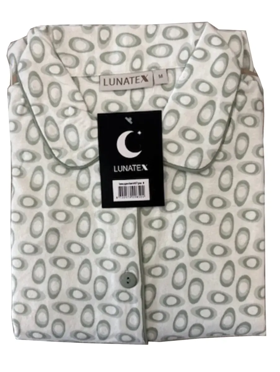 Lunatex flanellen nachthemd dames - Classic egg Lunatex flanellen nachthemd dames - Classic egg