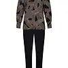 Pastunette dames pyjama lange mouwen - Zwart
