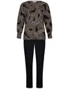 Pastunette dames pyjama lange mouwen - Zwart