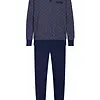 Pastunette Heren katoenen pyjama met lange mouwen - Linear Blauw