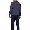 Pastunette Heren katoenen pyjama met lange mouwen - Linear Blauw
