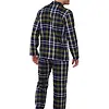 Pastunette Flanellen Heren Pyjama met knoopsluiting  - Donkerblauw