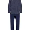 Pastunette Heren Pyjama katoen met knoopsluiting - Linear Donkerblauw
