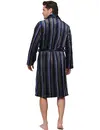 Pastunette Fleece heren badjas - 115CM - DonkerBlauw