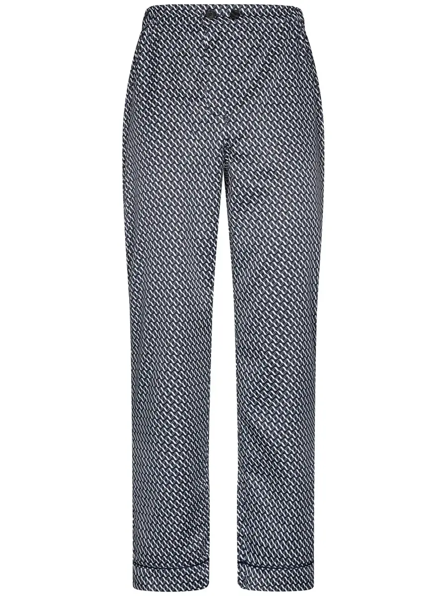 Robson satijnen Heren Pyjama met knoopsluiting  - Donkerblauw