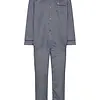 Robson satijnen Heren Pyjama met knoopsluiting  - Donkerblauw