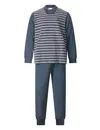 Gentlemen Warme heren pyjama badstof - Streep - Winter pyjama met boordjes - Copy