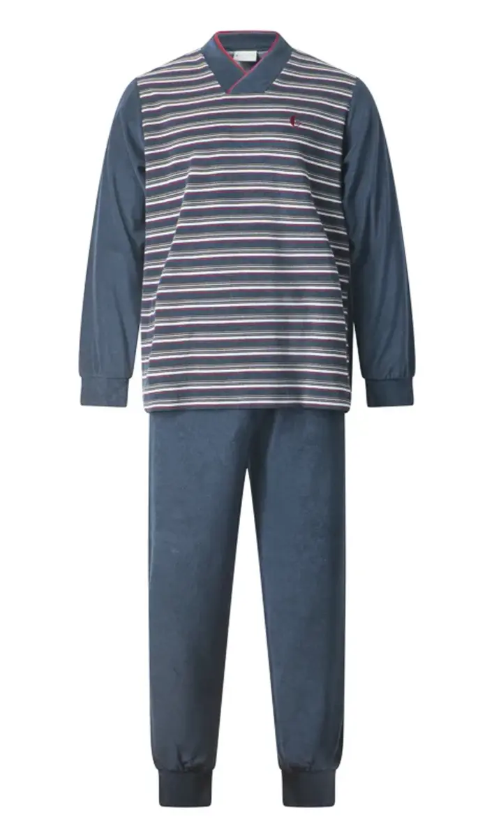 Gentlemen Warme heren pyjama badstof - Streep - Winter pyjama met boordjes - Copy Gentlemen Warme heren pyjama badstof - Streep - Winter pyjama met boordjes - Copy